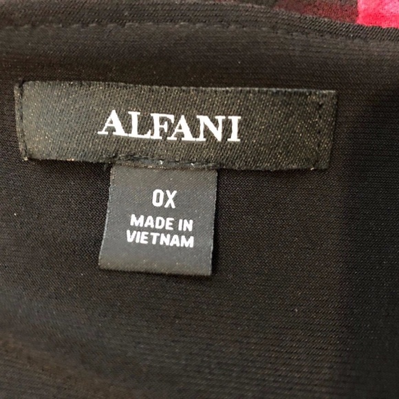 Alfani Women's Plus Size Black Comb Printed Overlay Tunic, Multi Ribbons, 0X/XL - Picture 13 of 15